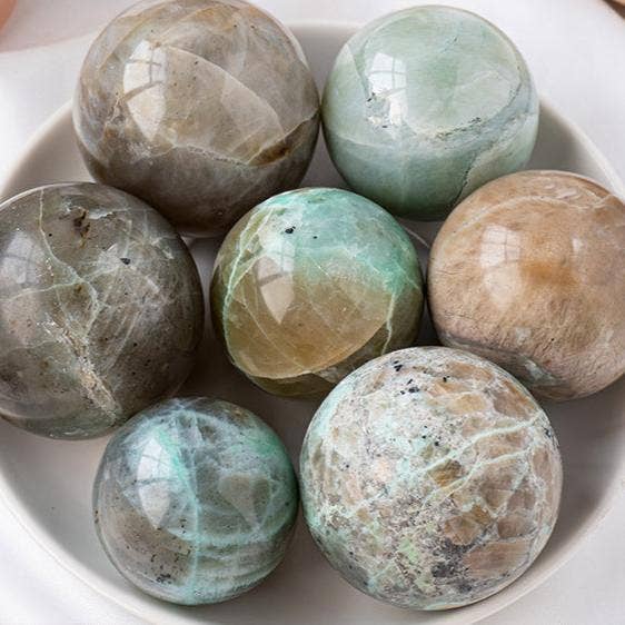 Green Moonstone Sphere | Crystal for Emotional Balance