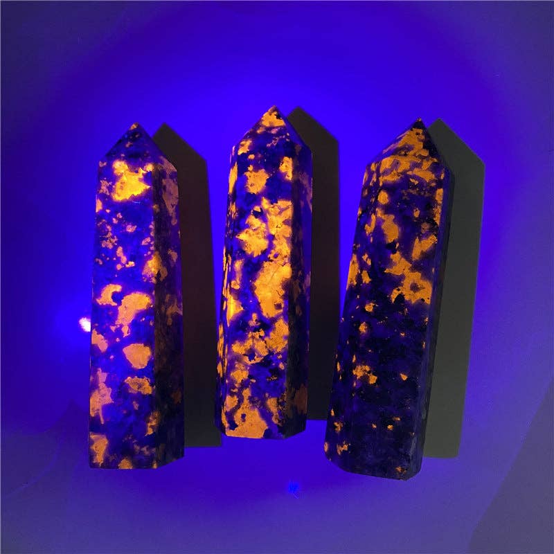 Yooperlite Tower | UV Reactive Crystal for Truth & Transformation