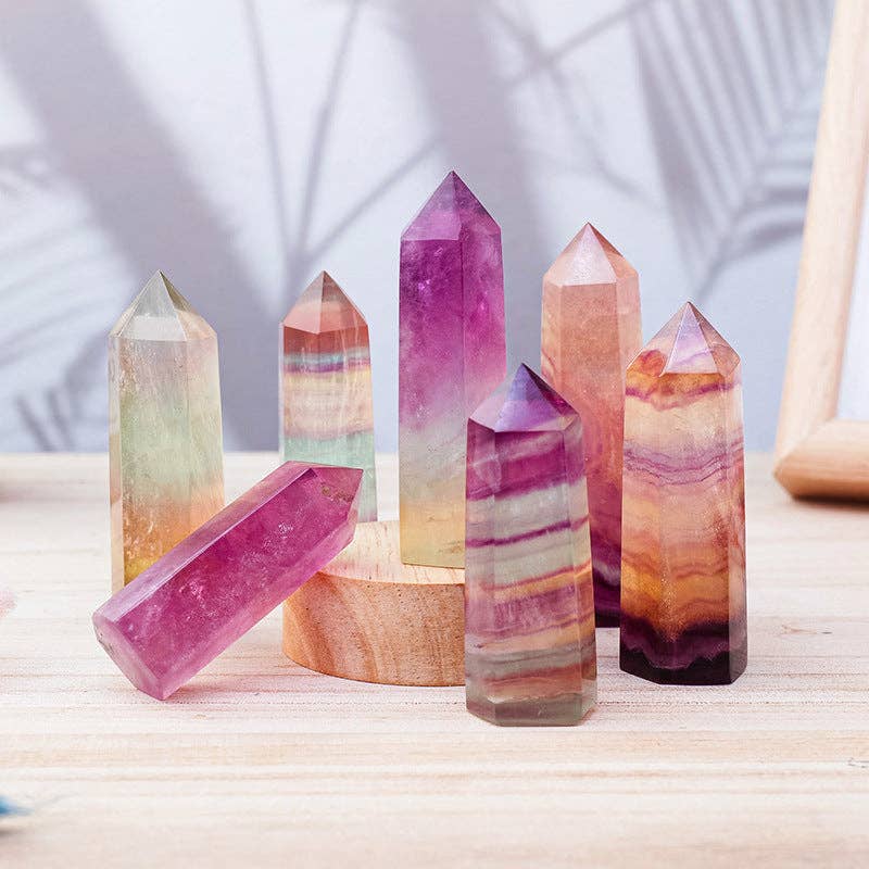 Watermelon Fluorite Tower | Crystal for Heart Healing & Harmony