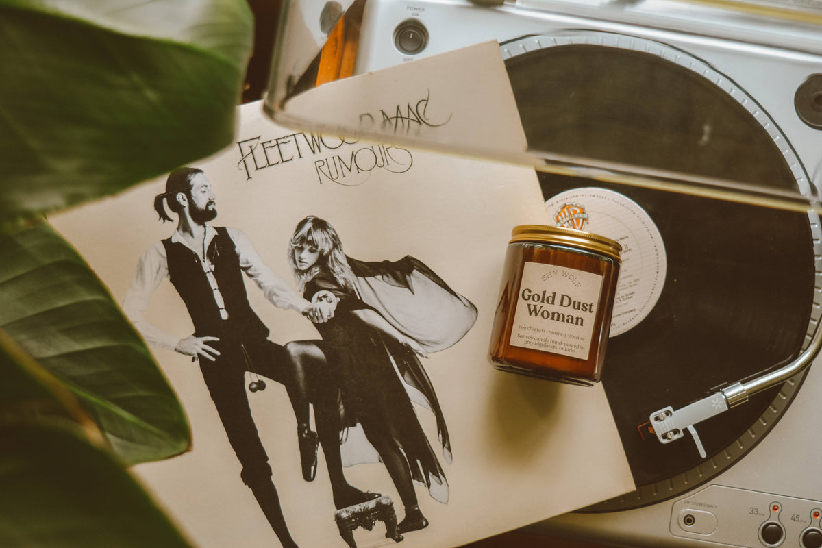 Gold Dust Woman Music Inspired Soy Candle | Nag Champa, Incense & Nutmeg