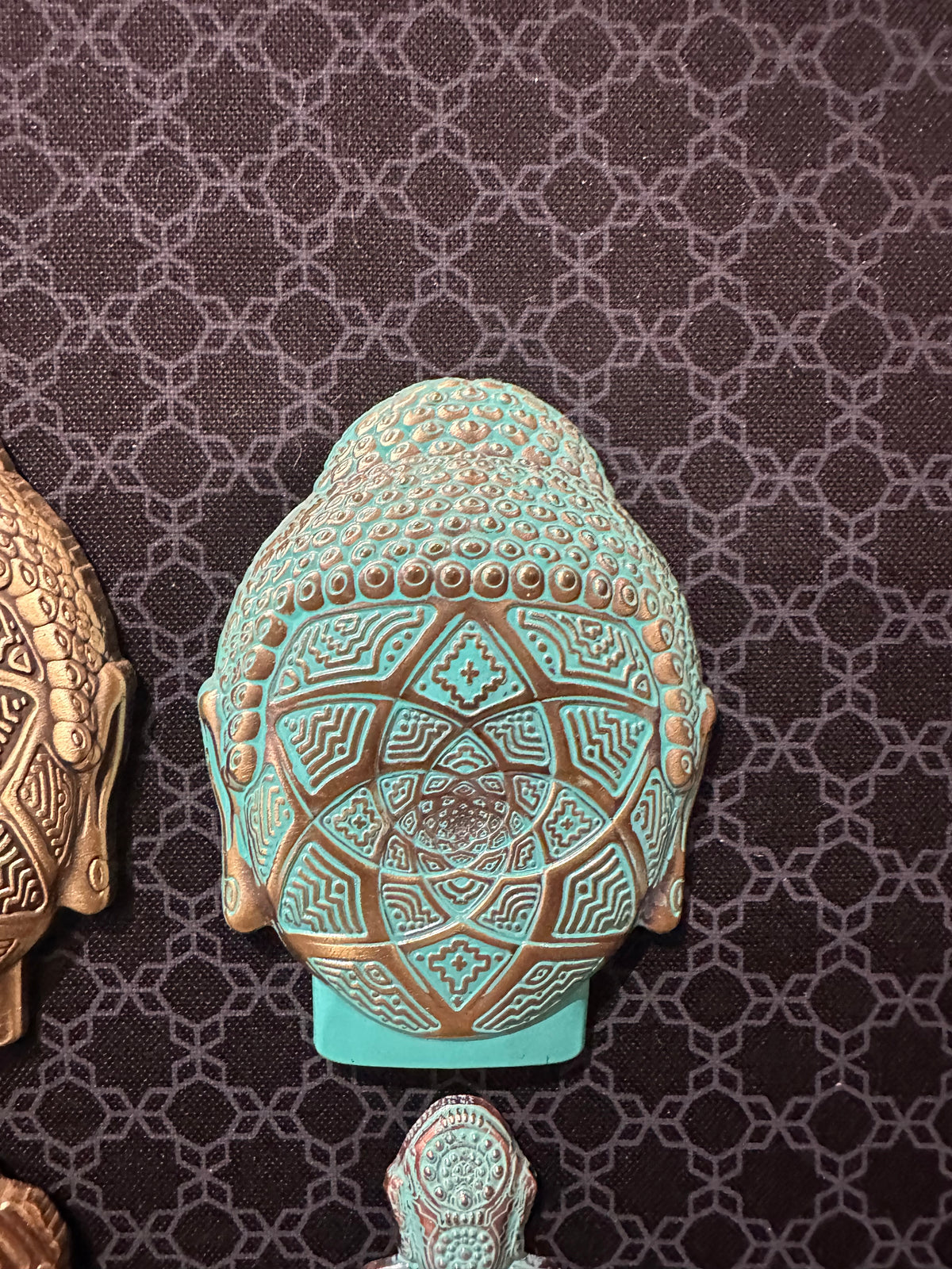 Contemplation Buddha Face Pins by Ben Ridgway