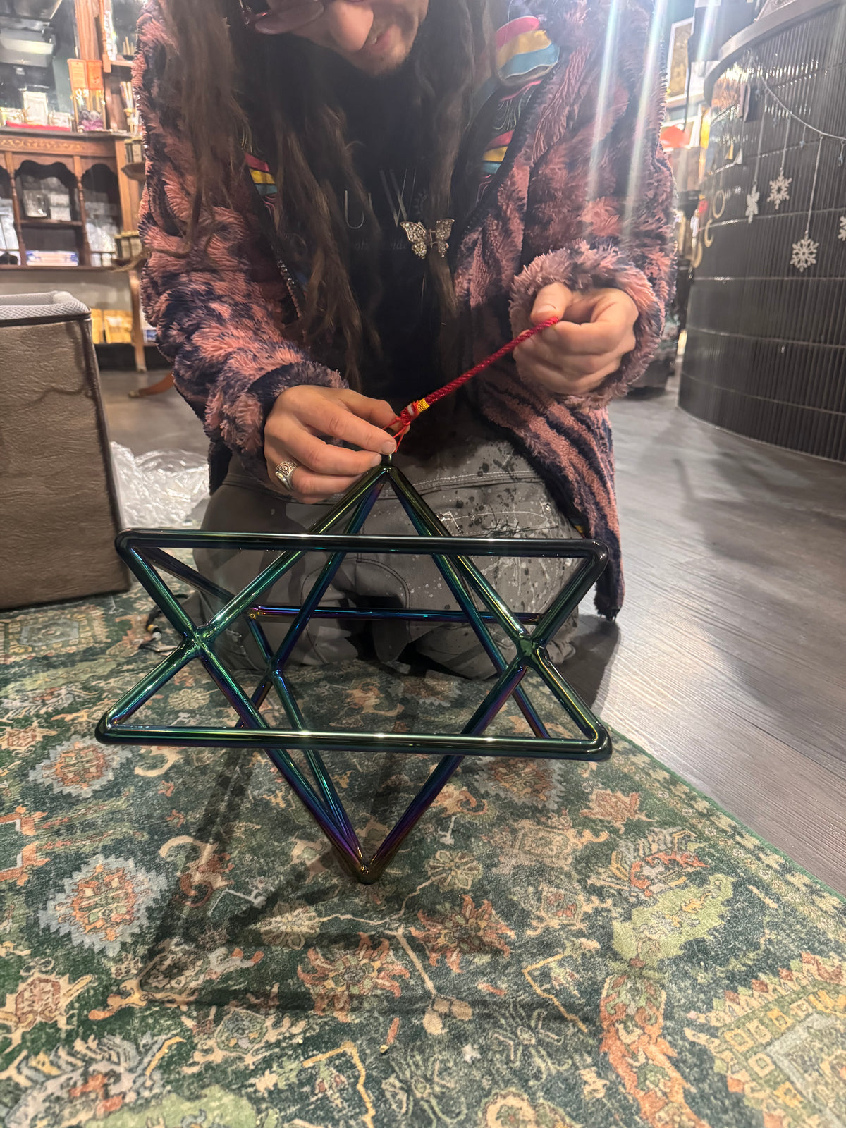 Emerald Aura Crystal Singing Merkaba | Sacred Geometry Sound Tool