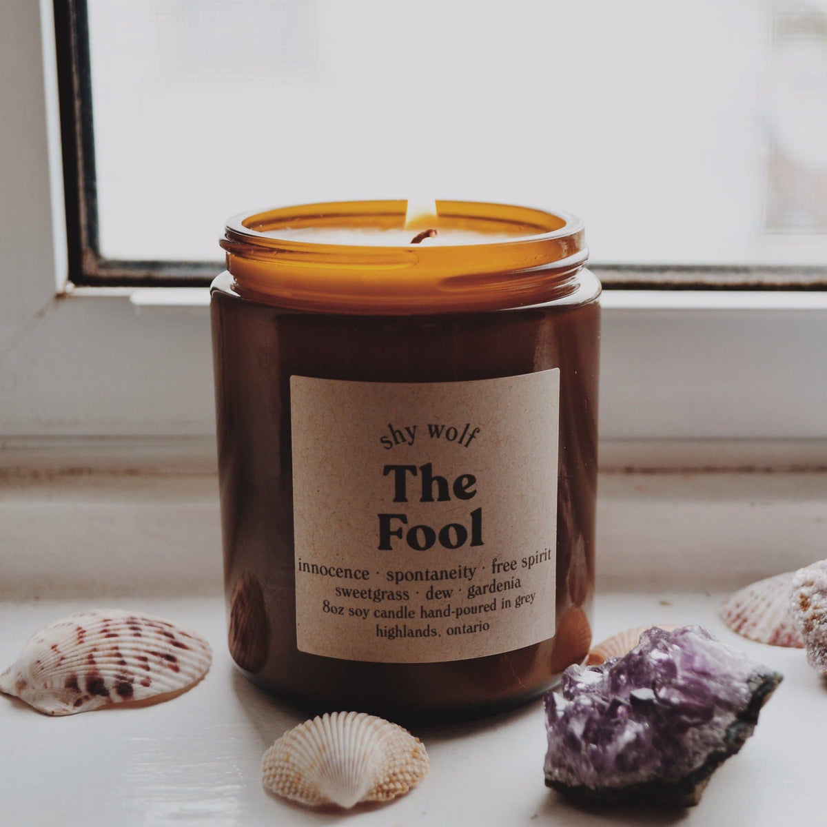 The Fool Tarot Inspired Soy Candle | Gardenia, Sweetgrass & Dew