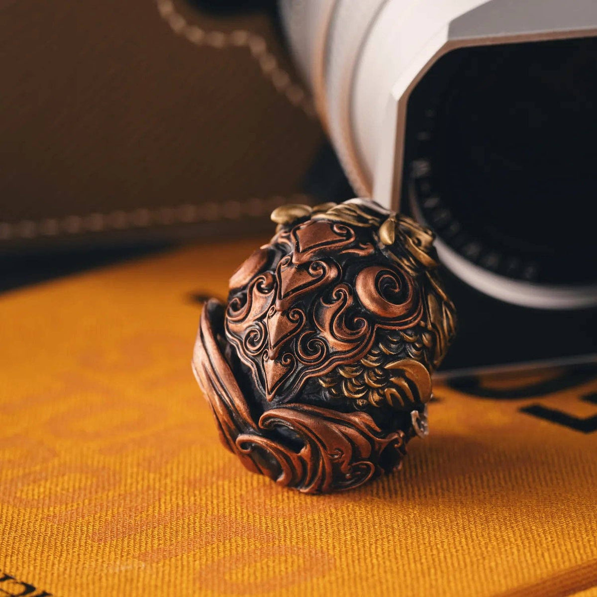 Mini Koi Fish Statue | Brass, Copper & Oxidized Silver | Coppertist.Wu