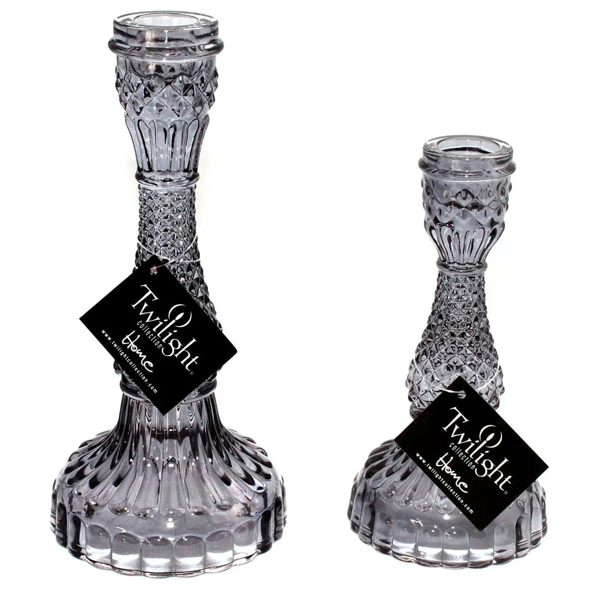 Bella Candle Holder | Black Glass & Elevated Form