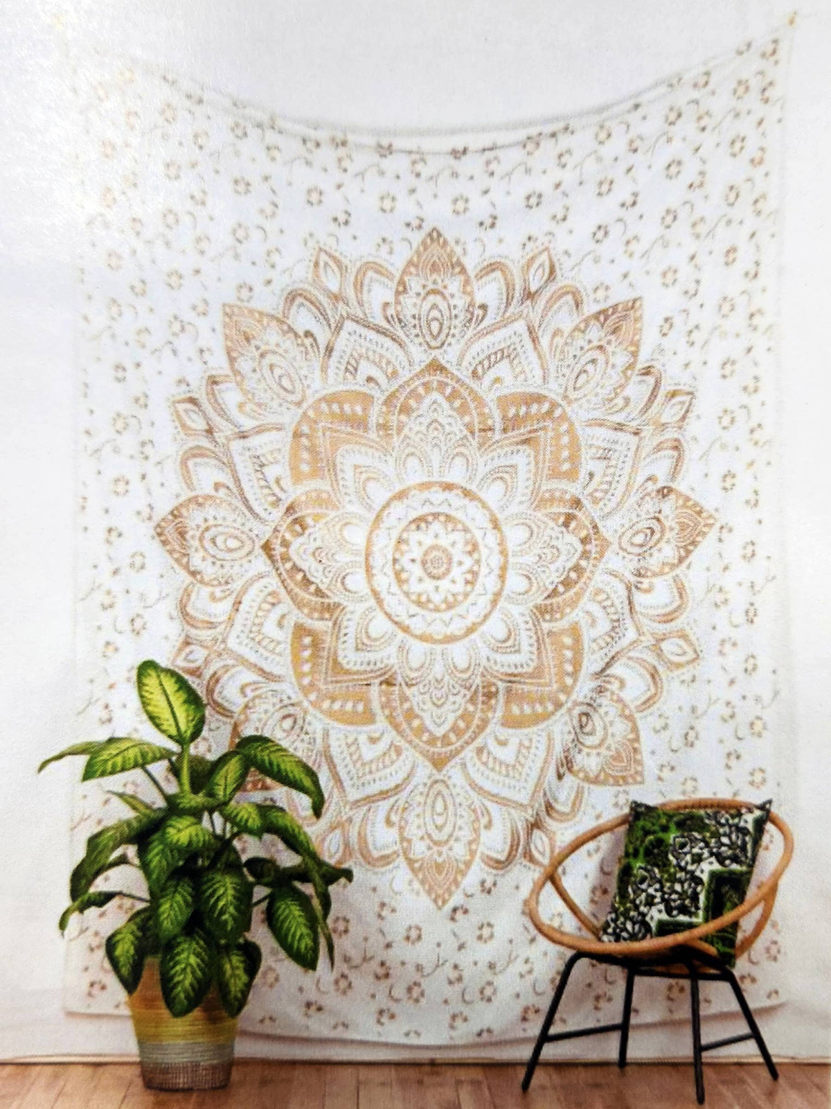 Lotus Flower Tapestry | Cotton Meditation Wall Hanging