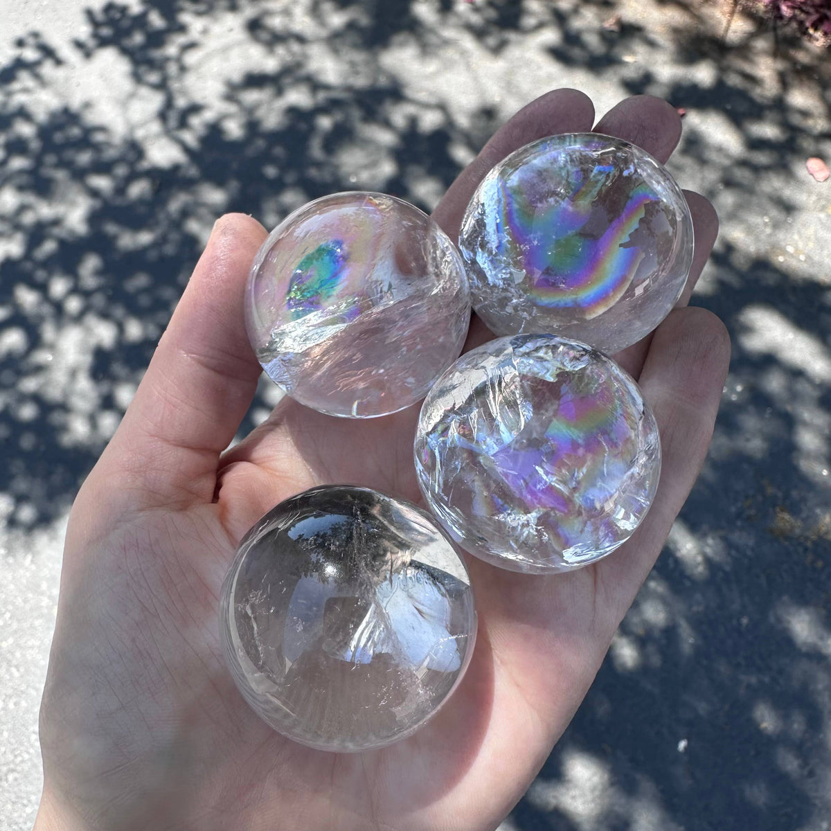 Clear Quartz with Rainbows Sphere