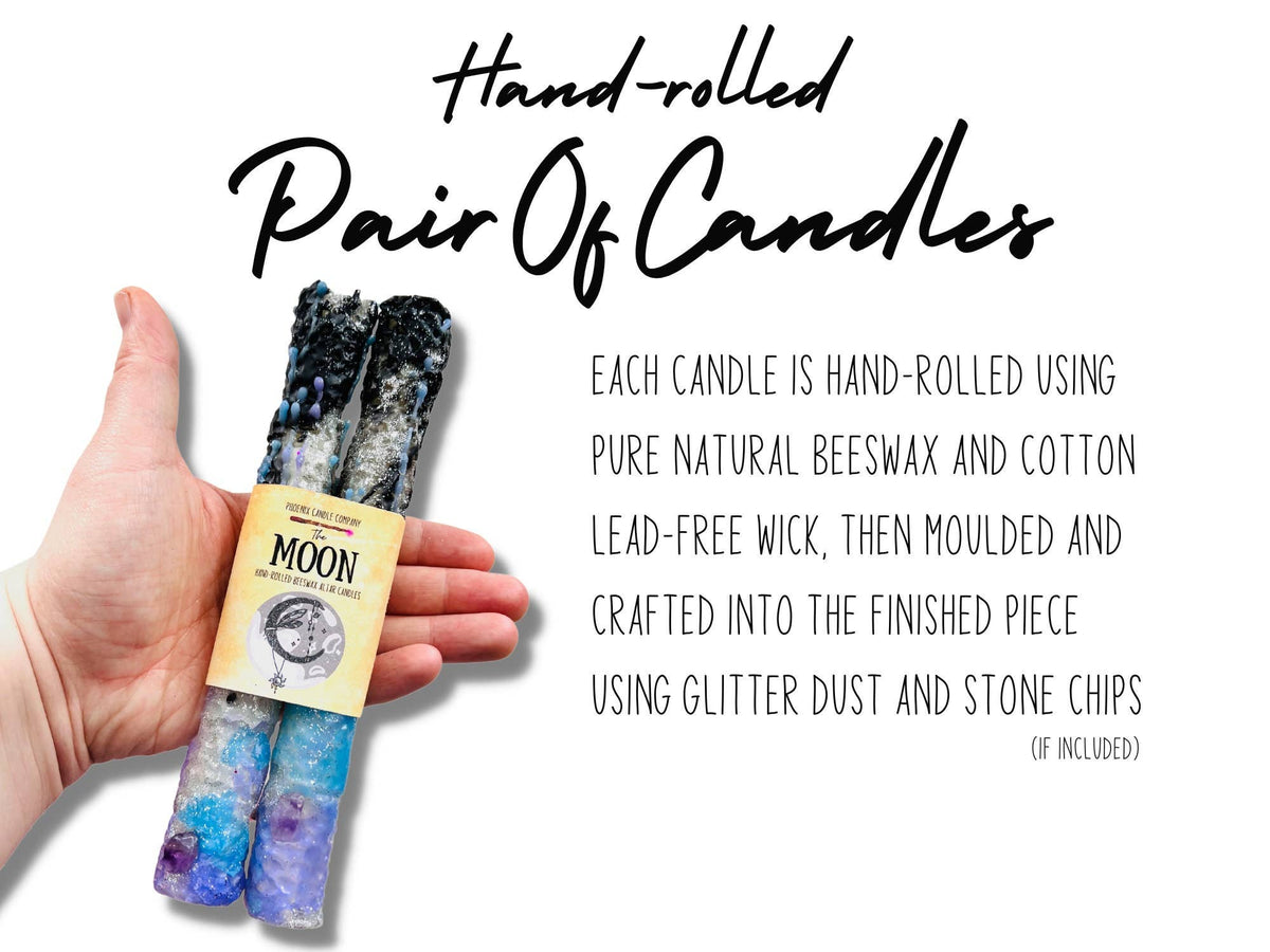 Planetary Magic Candle Pair | Natural Beeswax