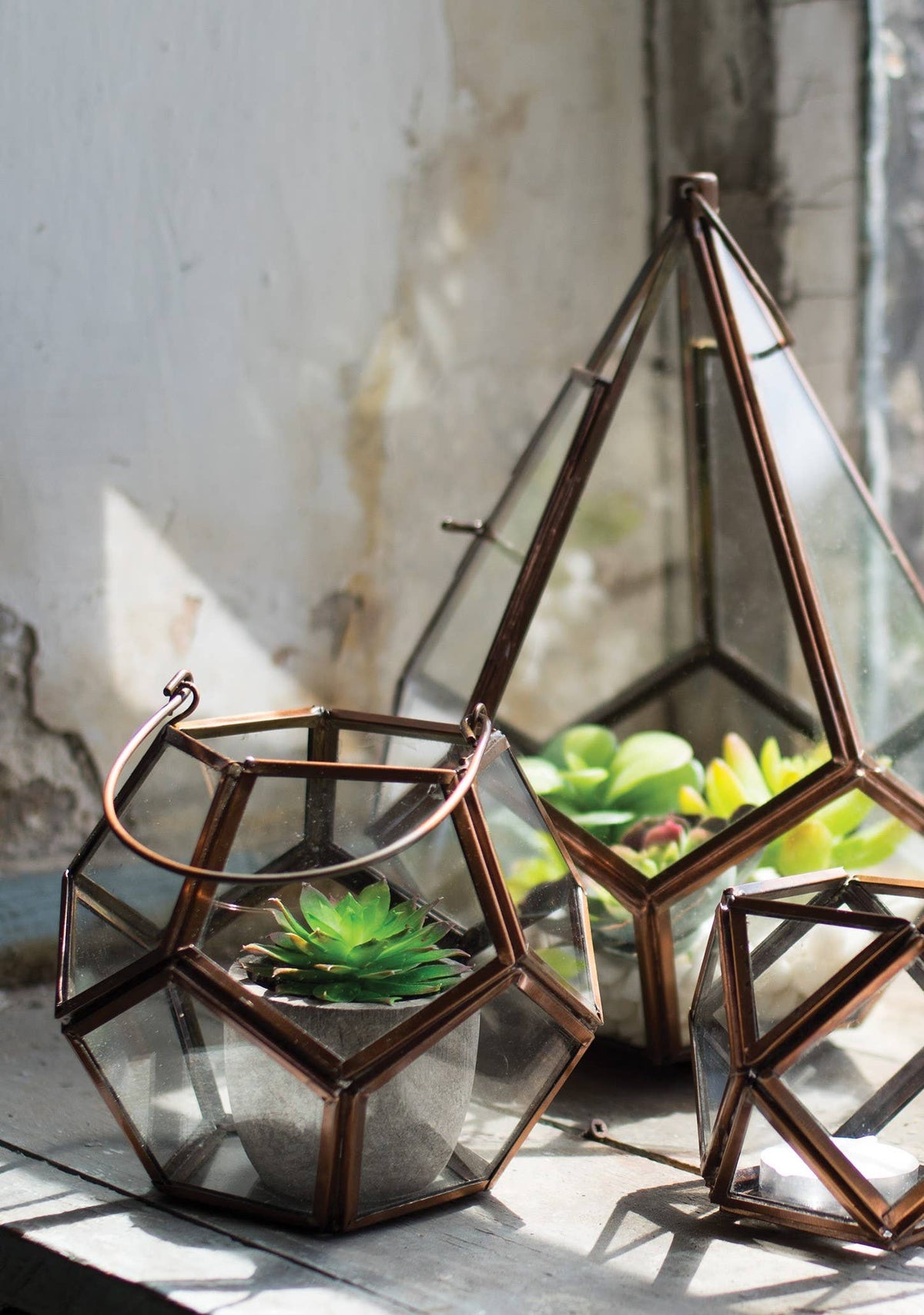 Copper Glass Tealight Holder | Handmade Candle Holder