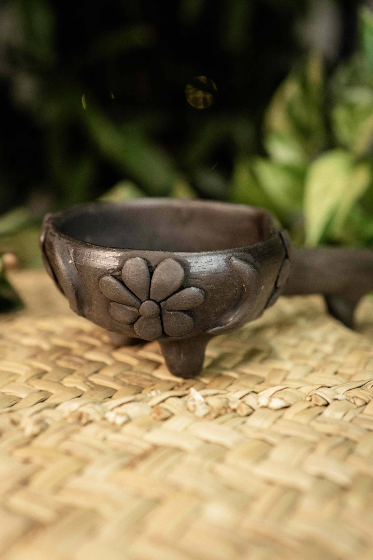 Oaxaca Polished Clay Sahumerio | Traditional Ceremony Copalera