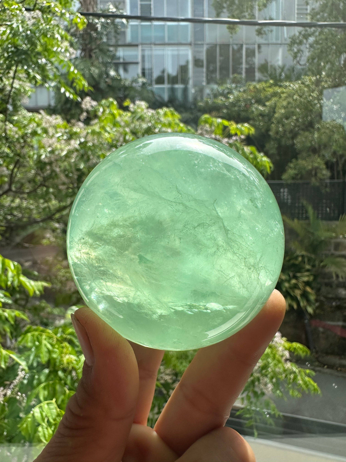 Large Green Fluorite Sphere | Crystal for Healing & Clarity