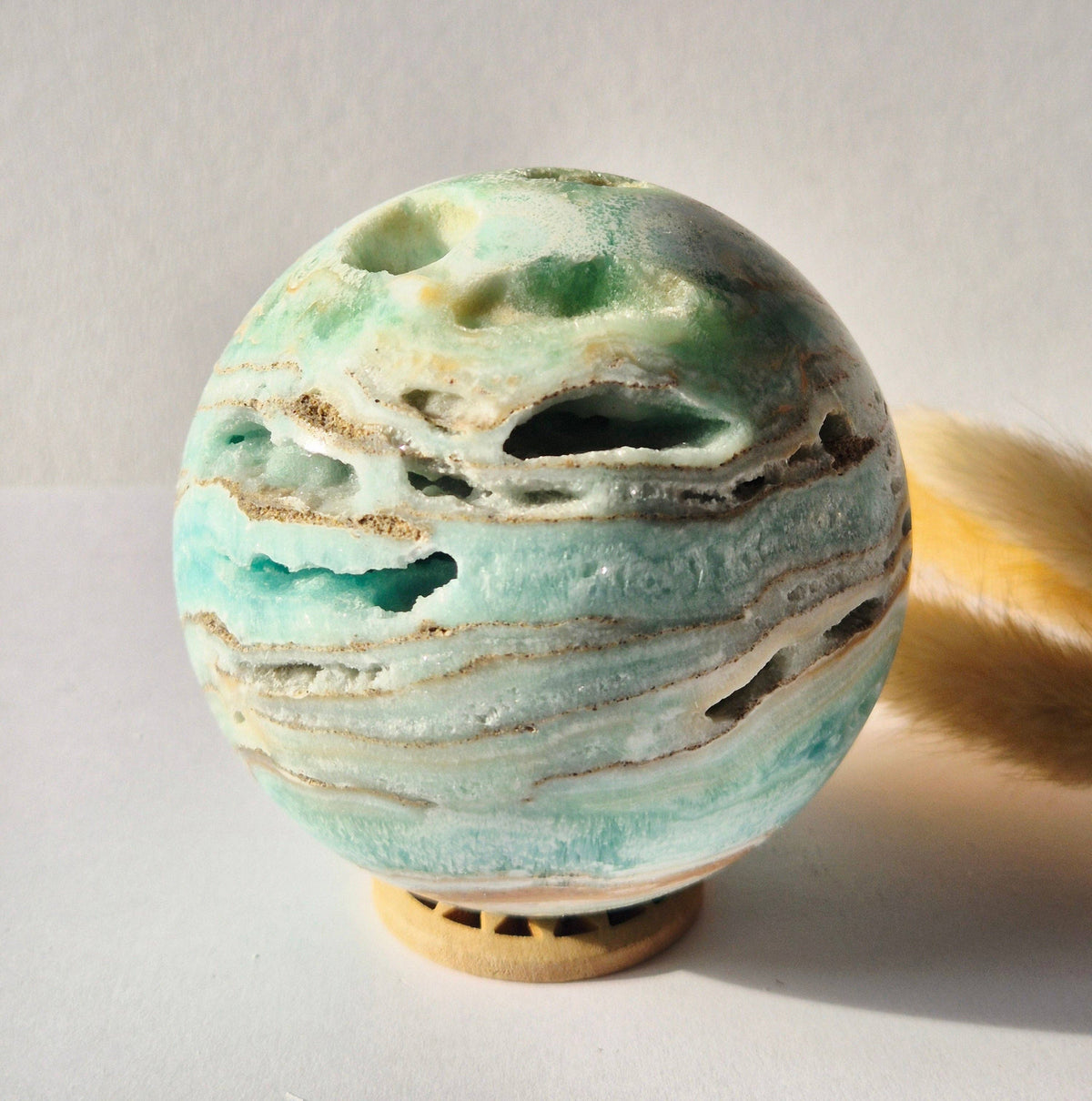 Hemimorphite Druzy Sphere – 76 mm | 490 g