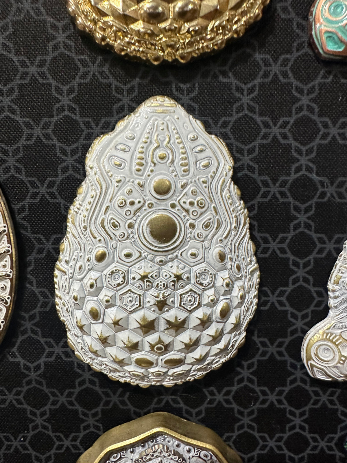 Egg Artifact Pins by Ben Ridgway