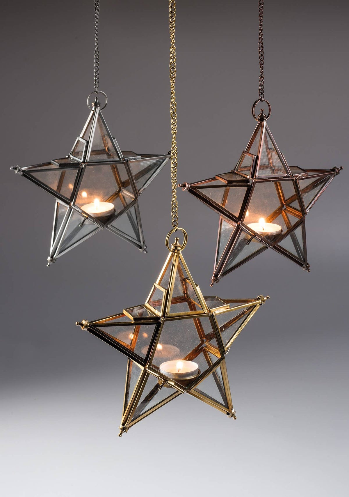 Clear Glass Hanging Star Lantern | Handmade Glass Lantern