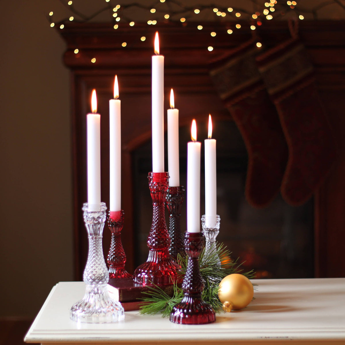 Bella Candle Holder | Bordeaux Glass & Elevated Form