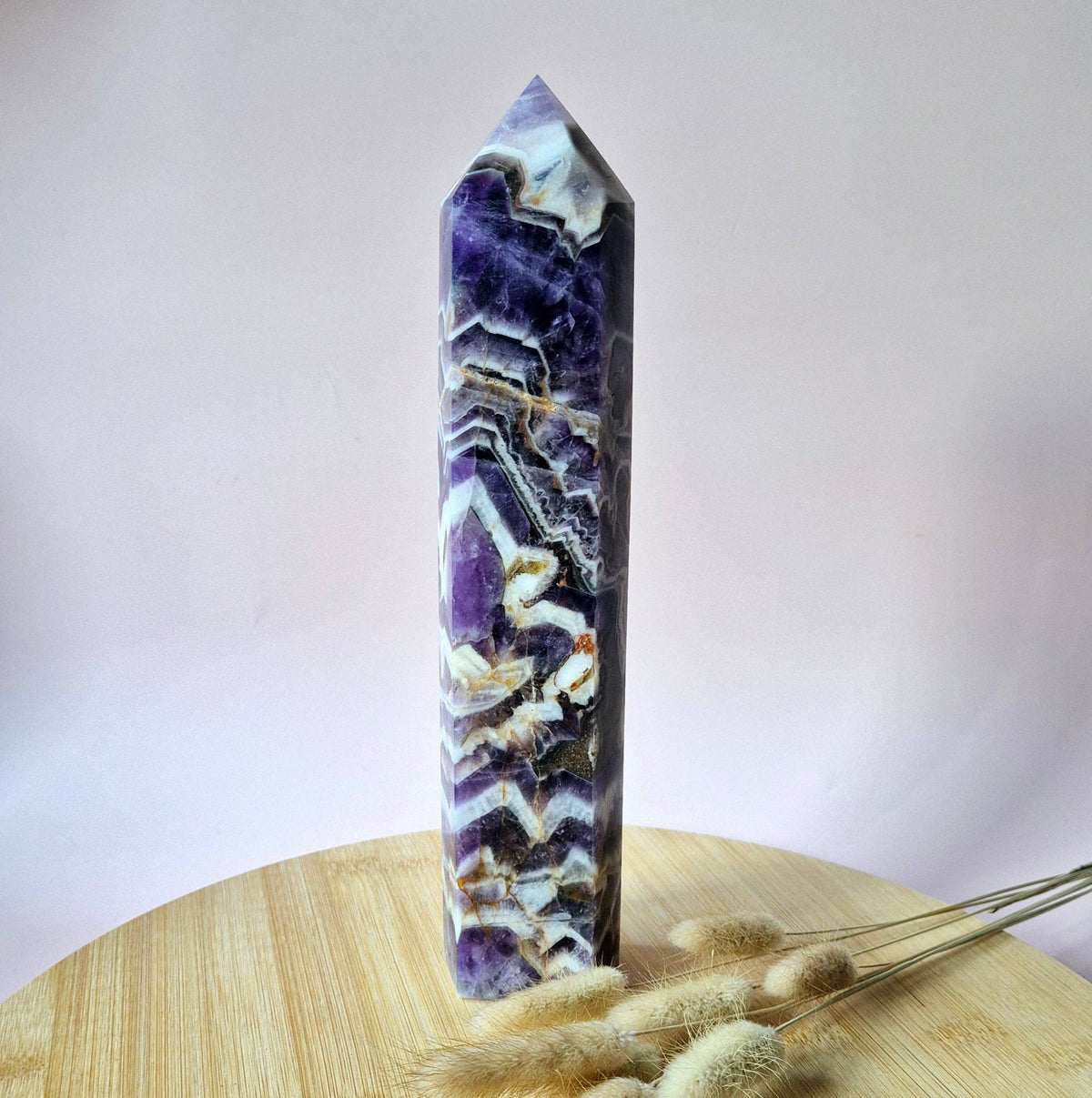 Dream Chevron Amethyst Tower | Crystal for Intuition & Dreamwork