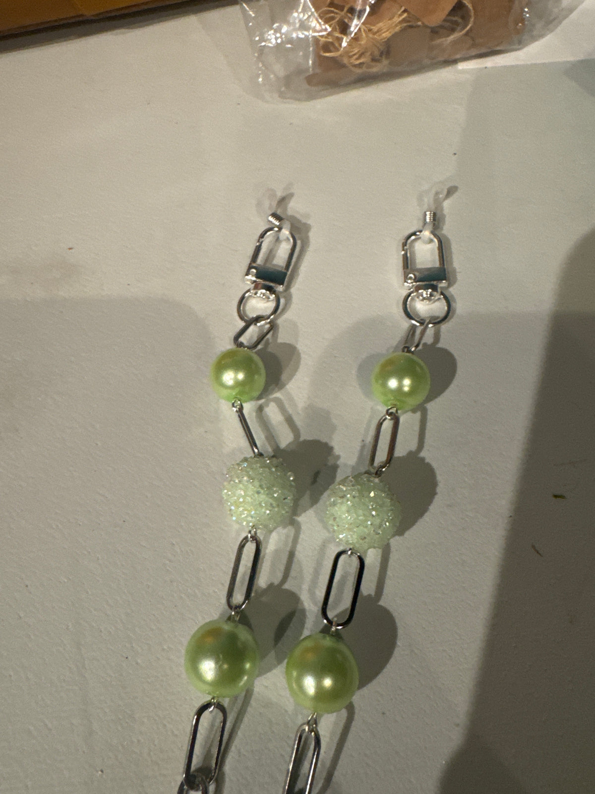 Lime Green Snowball Glasses Chain