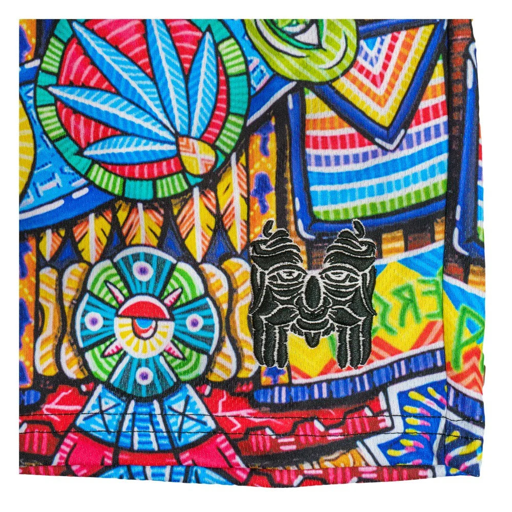 Spirited Revolution Mesh Shorts | Max Paularena Art | Grassroots California