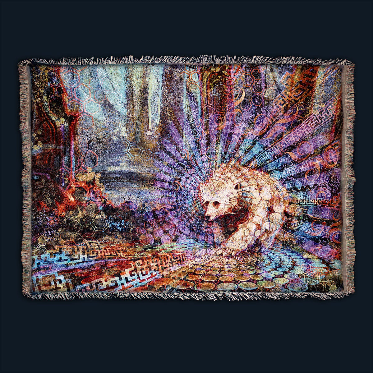 Spirit Bear Woven Blanket | Simon Haiduk Art Throw