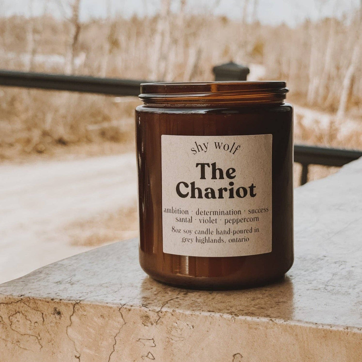 The Chariot Tarot Inspired Soy Candle | Amber, Violet & Peppercorn
