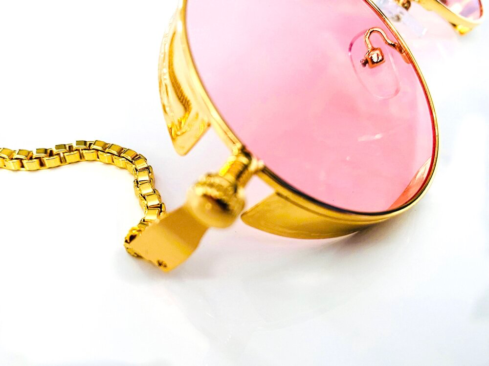 Me & Pinkie McGee | Armless Sunglasses with Rose Quartz
