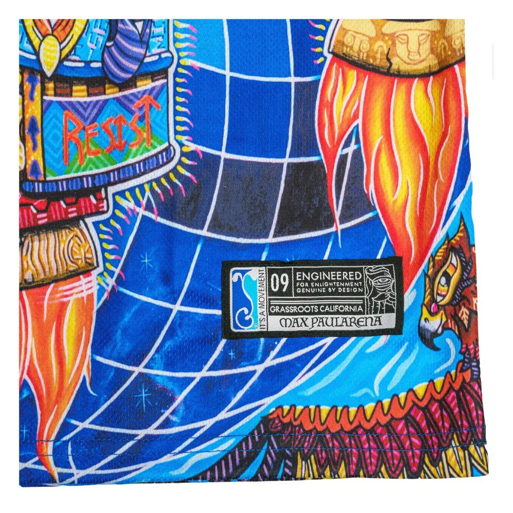 Spirited Revolution Basketball Jersey | Max Paularena Art | Grassroots California