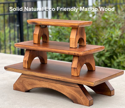 3 Tier Altar Table | Handcrafted Mango Wood