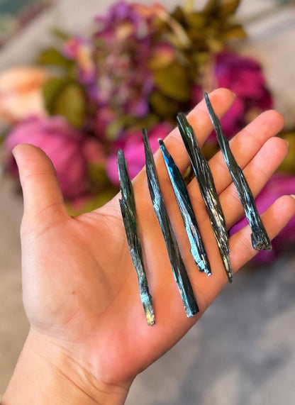 Raw Green Vivianite Blades from Brazil | Rare Healing Crystal