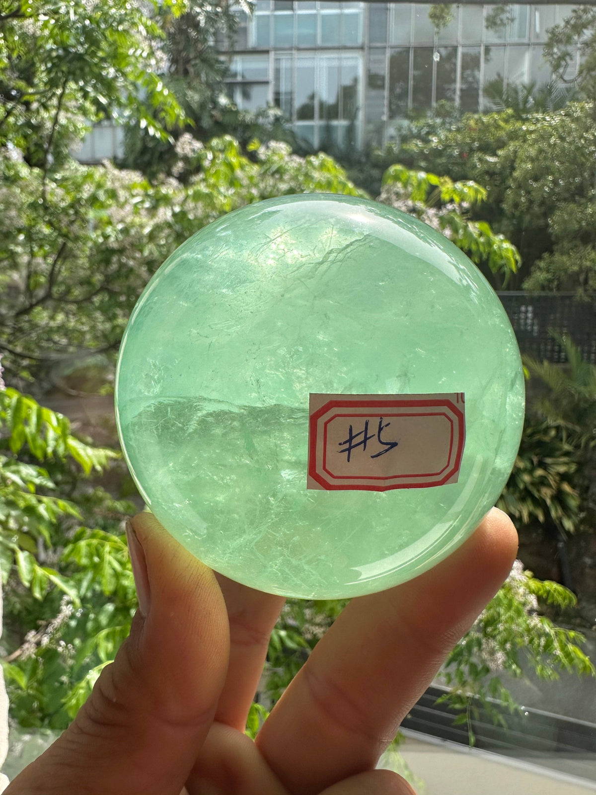 Large Green Fluorite Sphere | Crystal for Healing & Clarity