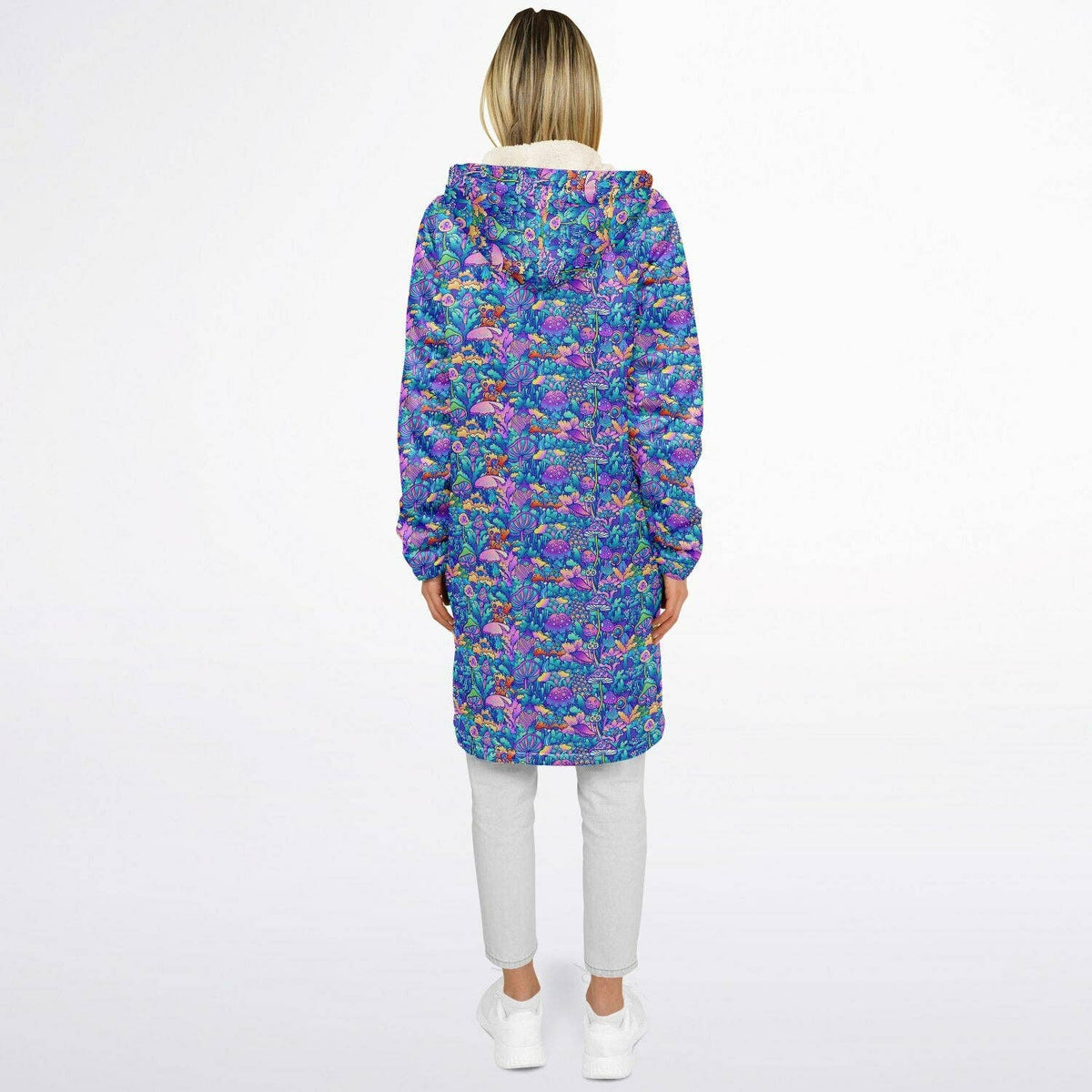 Psychedelic Mushrooms Zipper Cloak | Recycled Performance Fleece | Manifestie