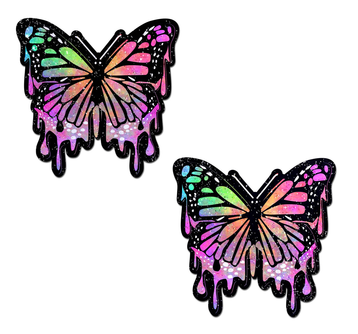 Butterfly Melt Rainbow Pasties | Trippy Festival Embellishment