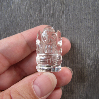 Clear Quartz Ganesha Figurine | Symbol of Wisdom & New Beginnings