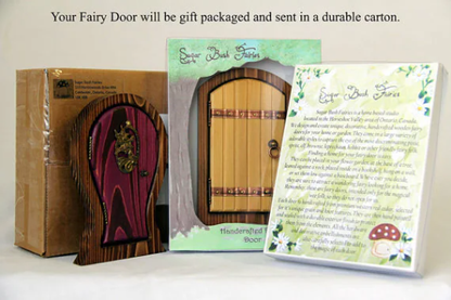 Mystical Moon Portal Fairy Door | Handmade Cedar Fairy Door
