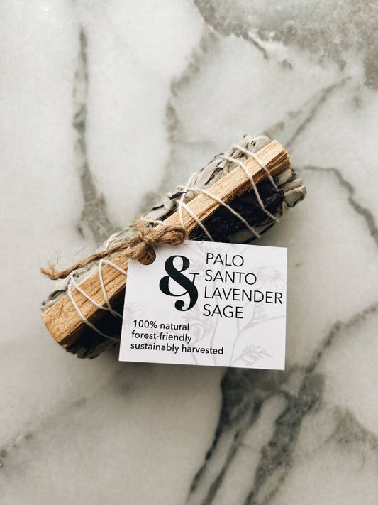 Forest-Friendly Palo Santo, Lavender and White Sage Bundle