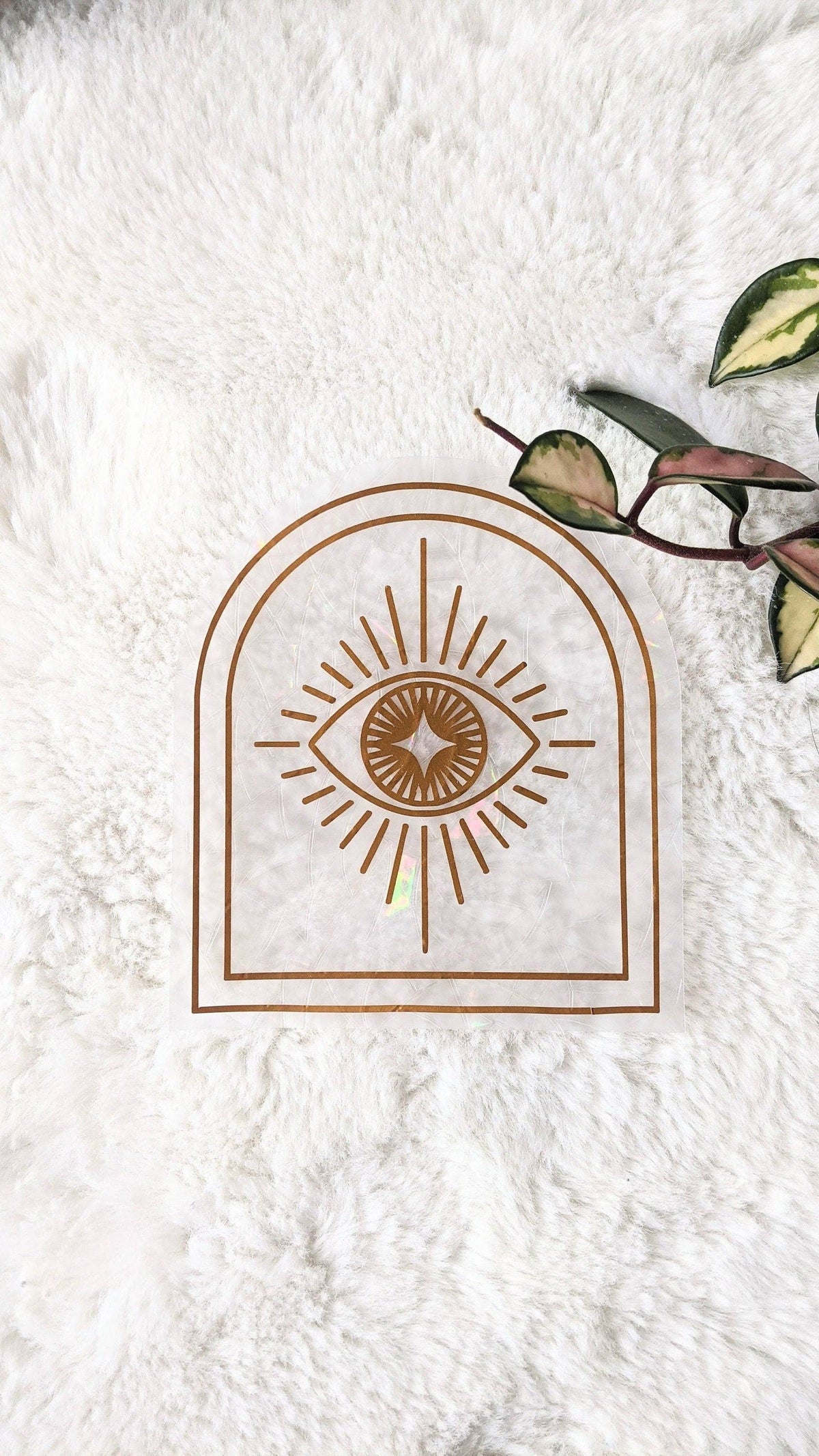 Evil Eye Rainbow Suncatcher | Prismatic Window Cling