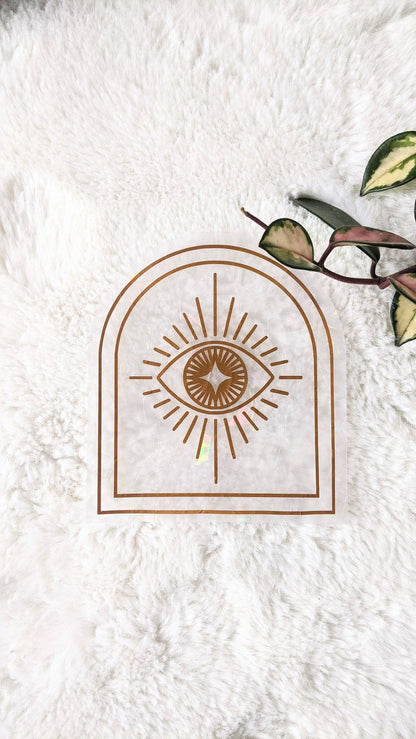 Evil Eye Rainbow Suncatcher | Prismatic Window Cling
