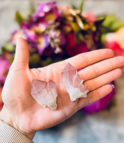 Scepter Quartz with Pink Hematite | Rare Crystal from India