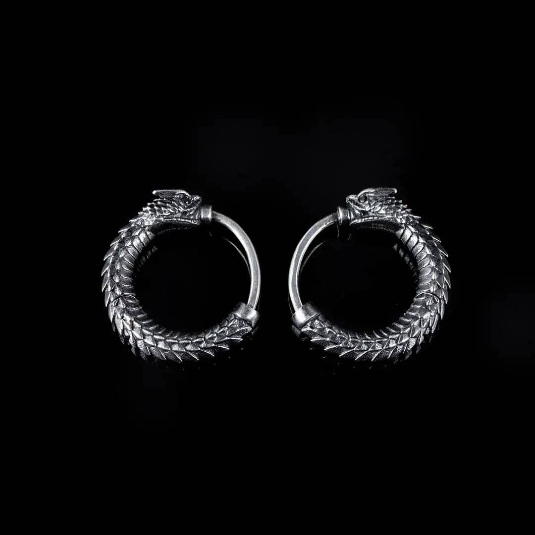 Ouroboros Snake Earrings | Coppertist.Wu