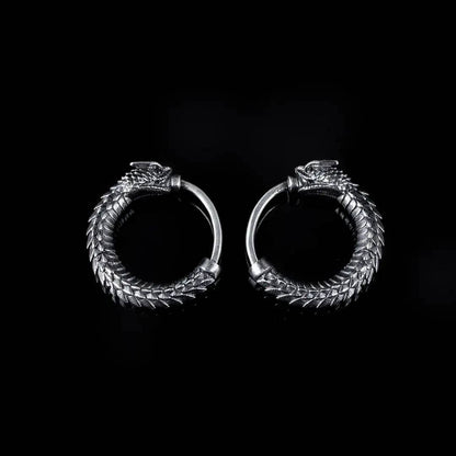 Ouroboros Snake Earrings | Coppertist.Wu