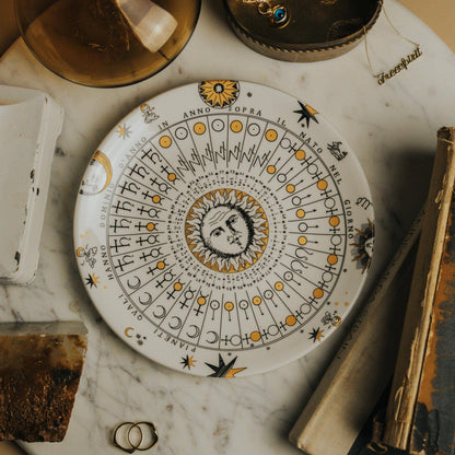Solar Oracle Ceramic Plate | Celestial Catchall Dish