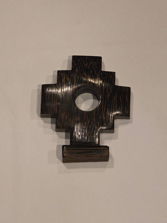 Chonta Wood Chakana | Hand-Carved Andean Cross