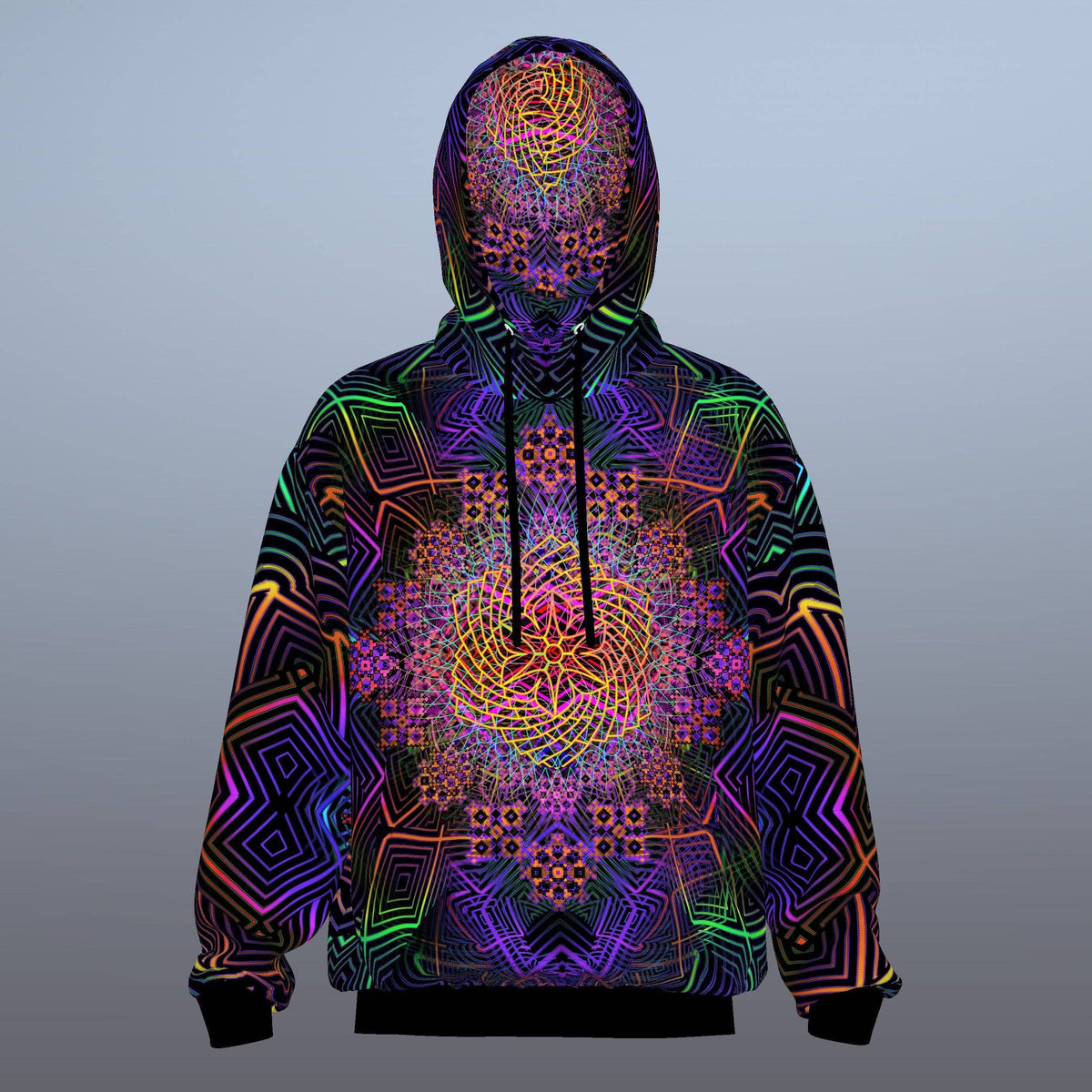 Flower of Life UV Reactive Hoodie | Sacred Geometry Hoodie