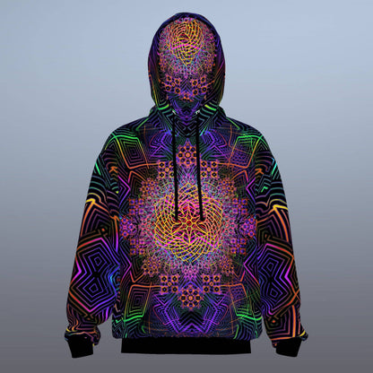 Flower of Life UV Reactive Hoodie | Sacred Geometry Hoodie