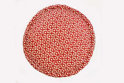 Block Print Round Meditation Cushion | Jaipur Block Print