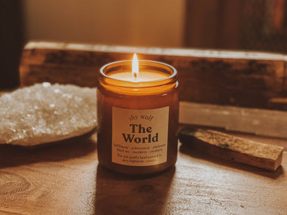 The World Tarot Inspired Soy Candle | Black Tea, Mandarin & Cranberry
