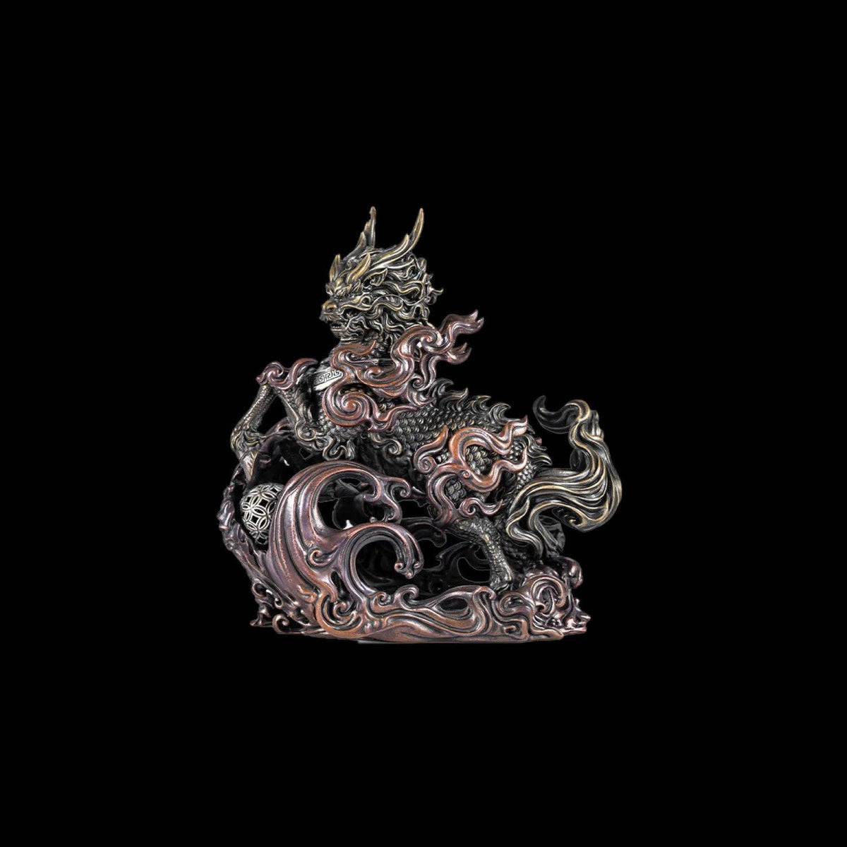Kirin Statue | Brass, Copper & Sterling Silver | Coppertist.Wu
