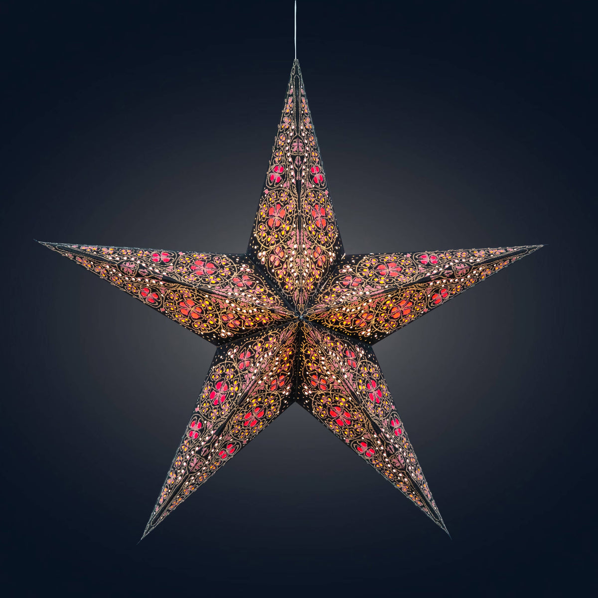 Cathedral | 5 Point 24" Pink/Black | Paper Star Light