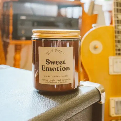 Sweet Emotion Music Inspired Soy Candle | Vanilla, Bourbon & Smoke