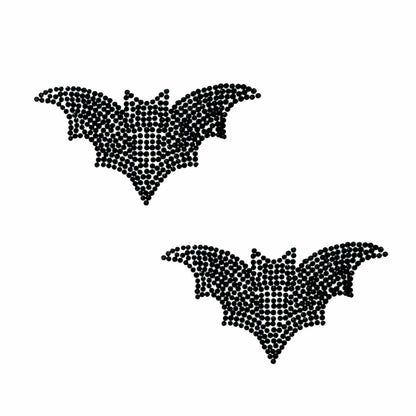 I am the Night Black Bat Crystal Jewel Pasties