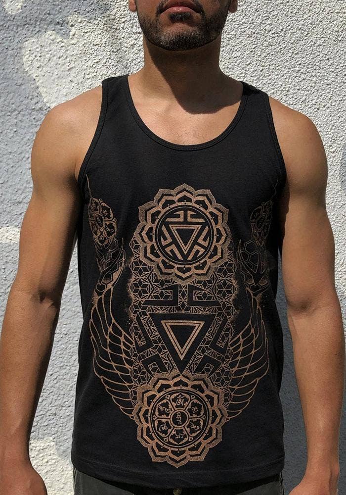 Ascendant Chakra Tank Top | Sacred Geometry Cotton | Rythmatix